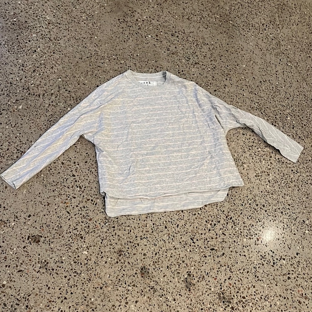 Xs Frank and Eileen light pink/ grey striped shirt